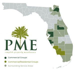 Florida Service Area and Surrounding Counties Map - PME Property Maintenance